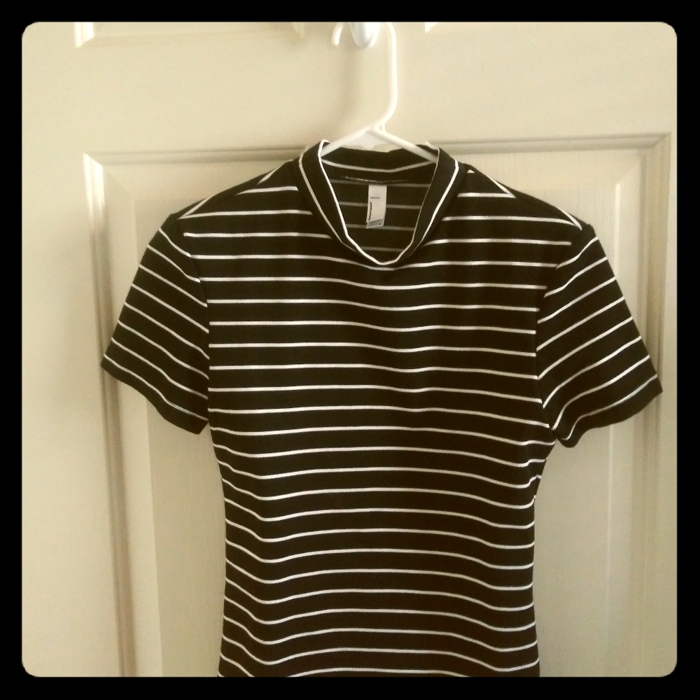 American Apparel Striped fitted top
